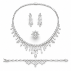 Chandelier Design Pear-Cut Crystals Set