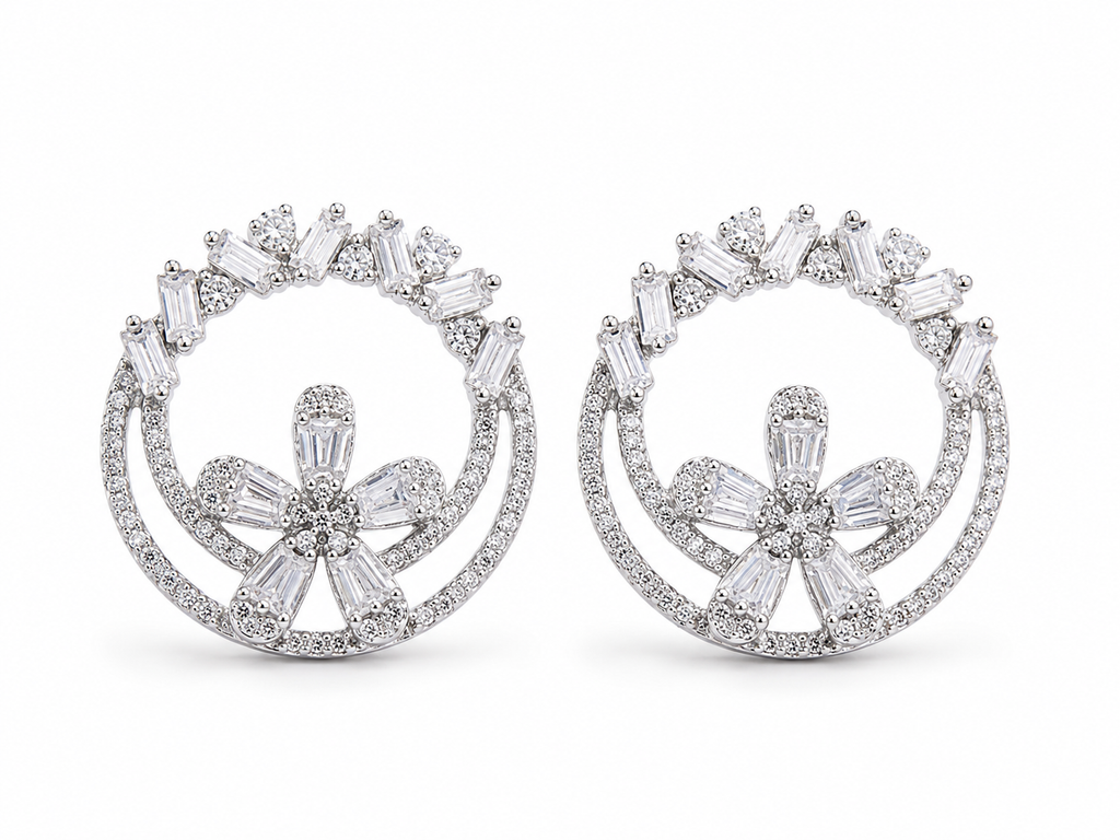 Floral Wreath Stud Earrings