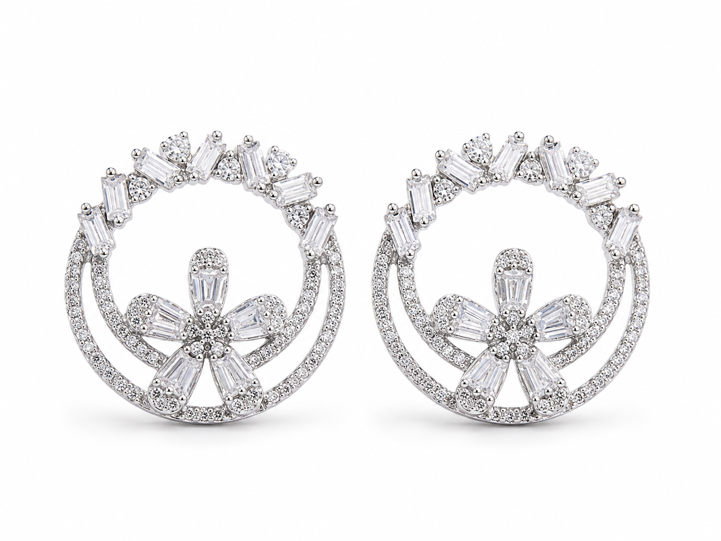 Floral Wreath Stud Earrings