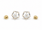 Pentagonal Floral Studs