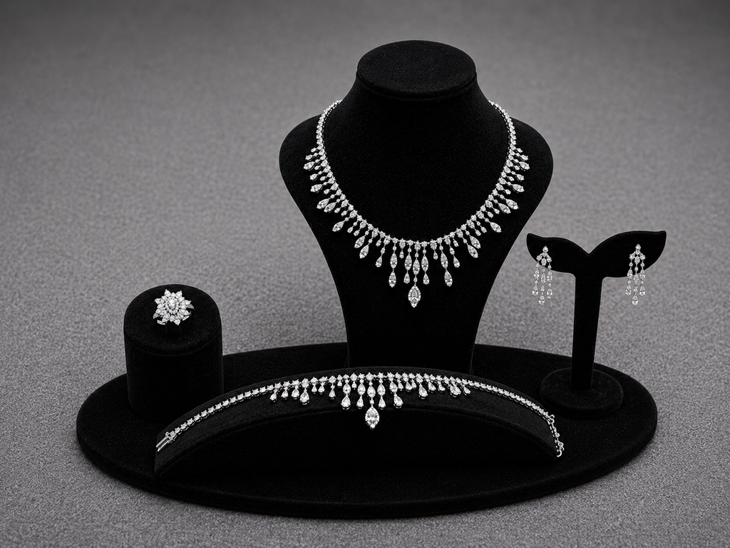 Chandelier Design Pear-Cut Crystals Set