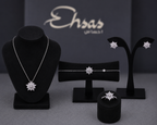 Snowflake Jewelry Set with Brilliant Sunburst