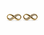Timeless Gold Infinity Symbol Stud Earrings