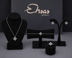 Geometric Rhombus Cut-Out Jewelry Set