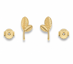 Double Leaf Stud Earrings