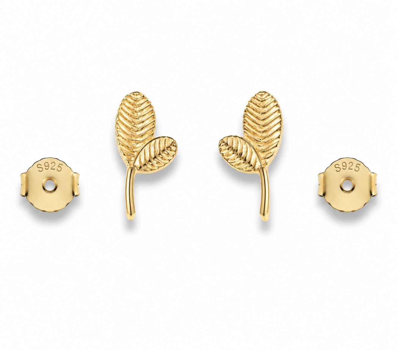 Double Leaf Stud Earrings