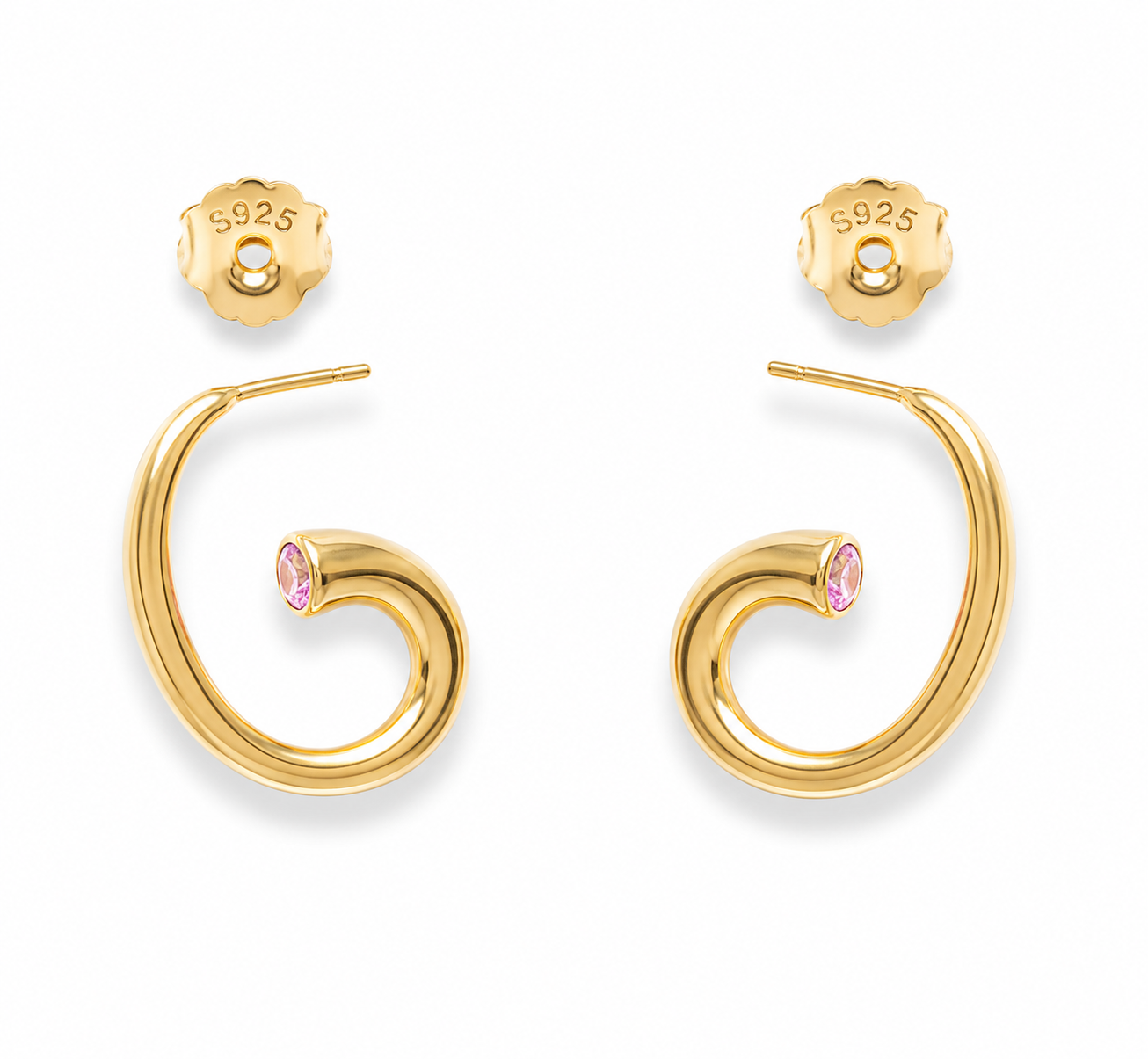 Open Spiral Hoop Earrings
