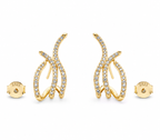 Triple-Wave Stud Earrings