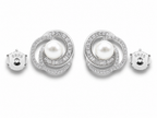 Triple-Swirl Pearl Studs