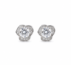 Elegant Triple-Petal Floral Stud Earrings