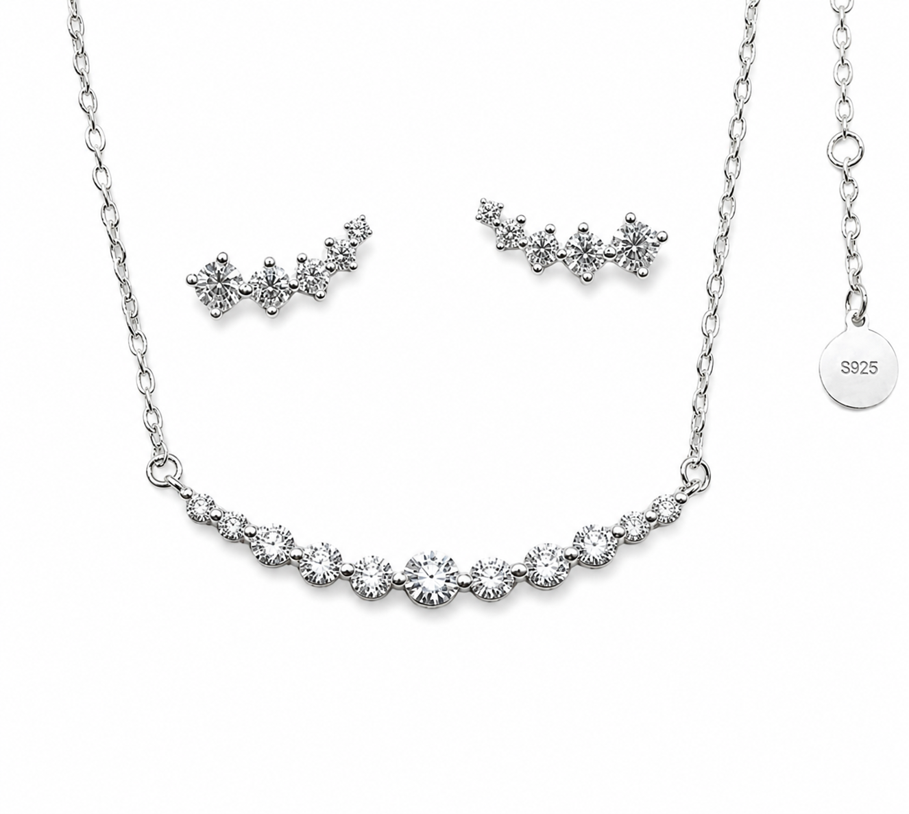 Gradient Crystal "Smile" Jewelry Set