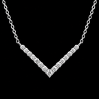 V-Shaped Moissanite 925 Necklace