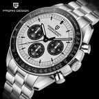 Pagani Design V6 Men’s Watch – VK63 Quartz Chronograph Stainless Steel - PD 1701 - White and Black Dial