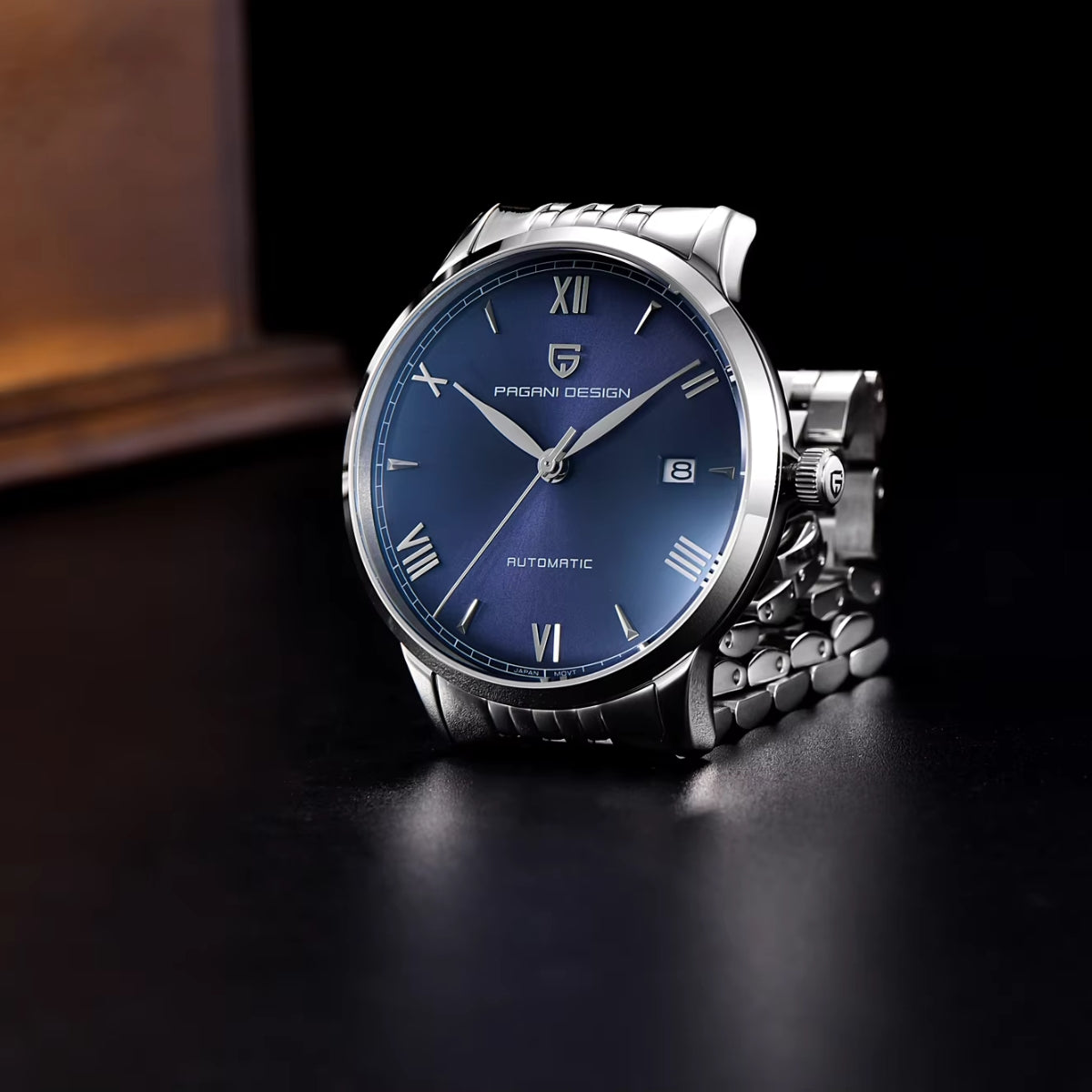 Pagani Design 1759 Men’s Automatic Pilot Watch Stainless Steel – Seiko NH35 Movement, Sapphire Glass & 100M Waterproof Blue Dial