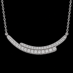 Sterling Silver Dual-Arc Smile Necklace
