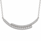 Sterling Silver Dual-Arc Smile Necklace