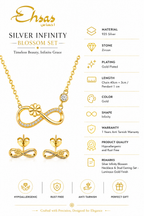 Infinity Blossom Necklace & Stud Earring Set