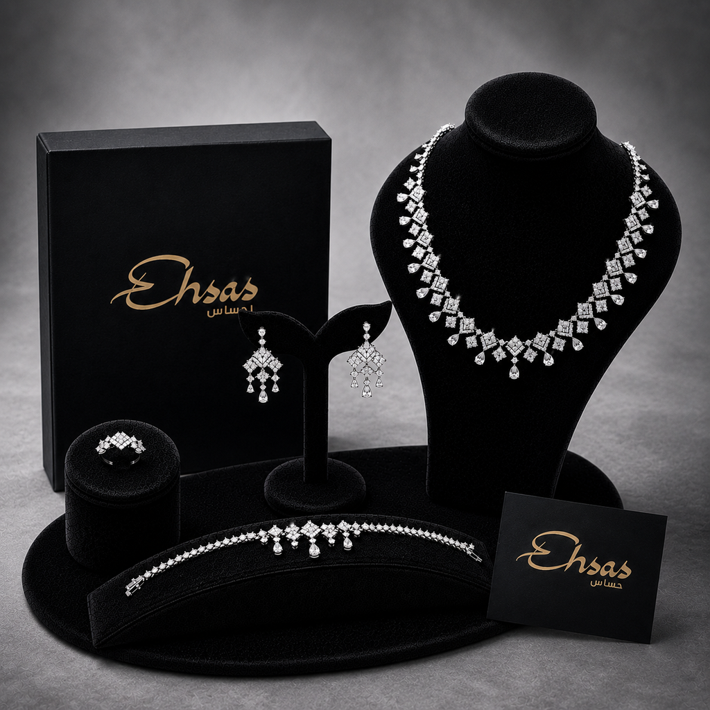 Radiant Square and Pear-Cut Crystals Set