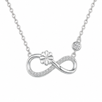 Infinity Blossom Necklace & Stud Earring Set