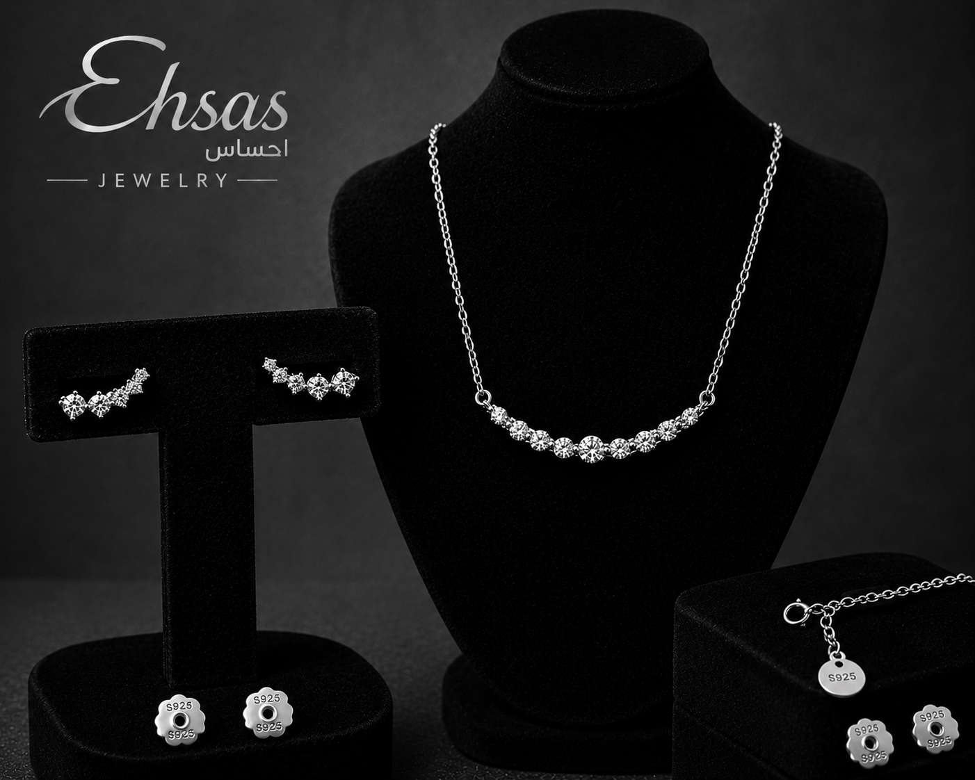 Gradient Crystal "Smile" Jewelry Set