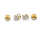 Crystal Cat Stud Earrings