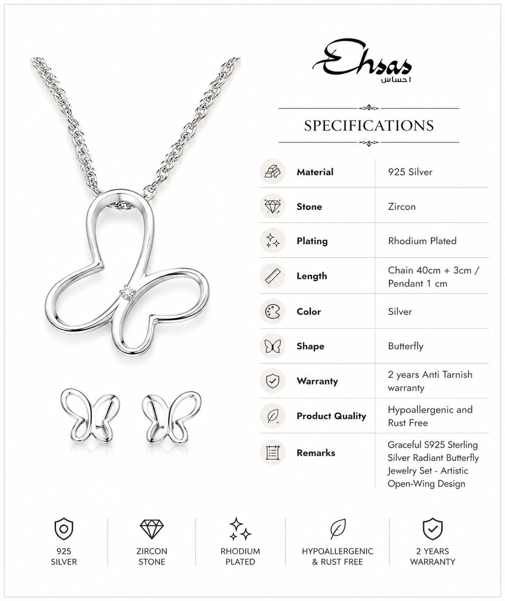 Radiant Butterfly Jewelry Set