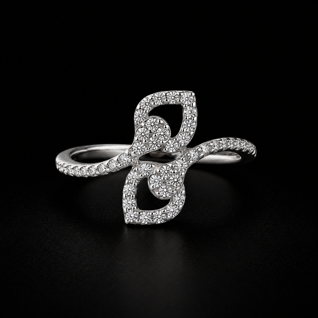 Sterling Silver Petal Bypass Ring