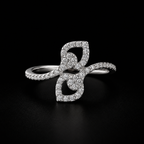Sterling Silver Petal Bypass Ring