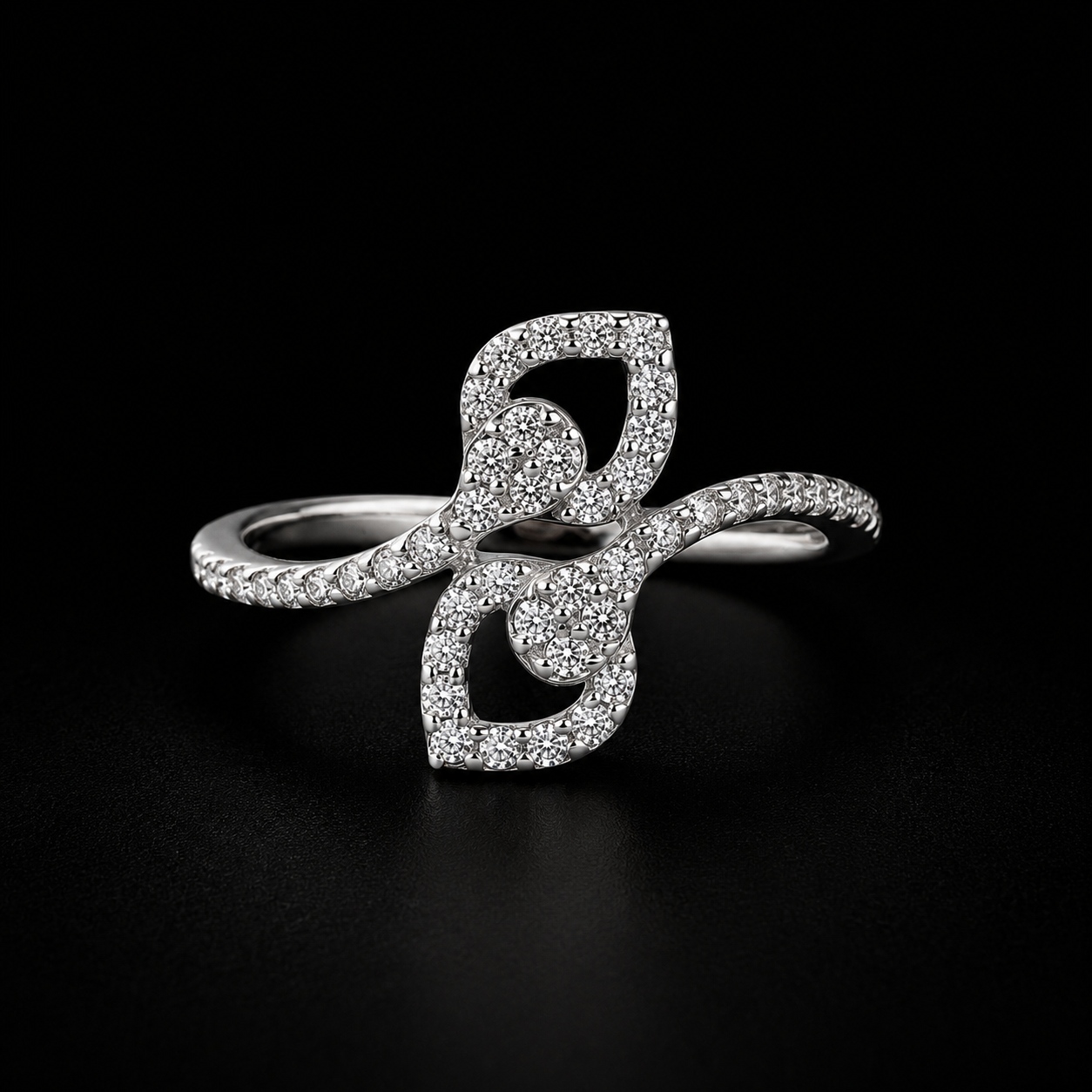 Sterling Silver Petal Bypass Ring