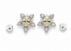 Oval Crystal Starburst Studs