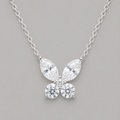 Radiant Silver-Toned Butterfly Necklace