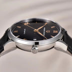 Pagani Design 1759 Men’s Automatic Pilot Watch Leather Strap – Seiko NH35 Movement, Sapphire Glass & 100M Waterproof Black Dial