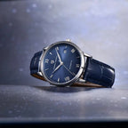 Pagani Design 1759 Men’s Automatic Pilot Watch Leather Strap – Seiko NH35 Movement, Sapphire Glass & 100M Waterproof Blue Dial