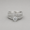 Royal Marquise Halo Ring Set