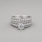 Royal Marquise Halo Ring Set