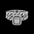 Emerald Cut Ring Set