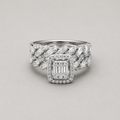 Emerald Cut Ring Set