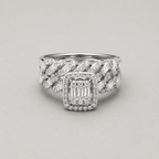 Emerald Cut Ring Set