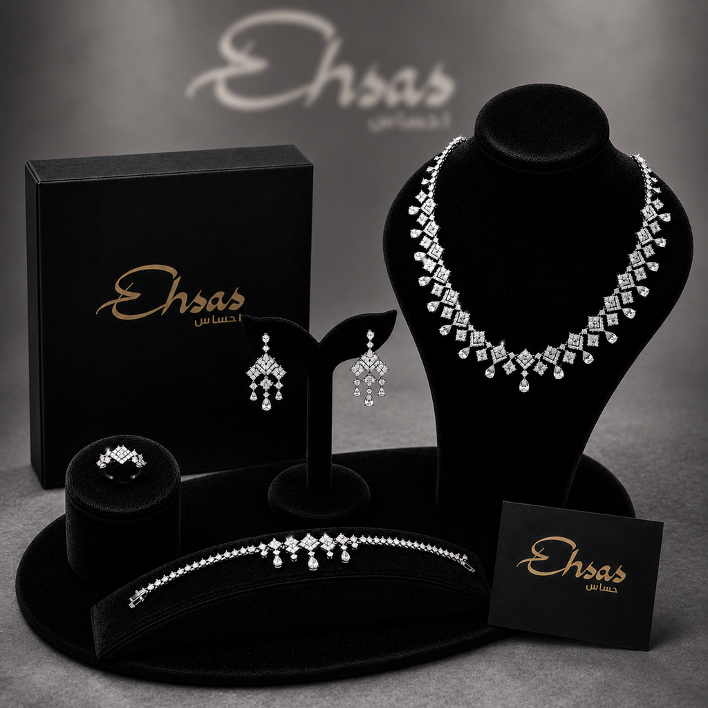Radiant Square and Pear-Cut Crystals Set