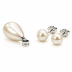 Teardrop Pearl Necklace & Stud Earring Set