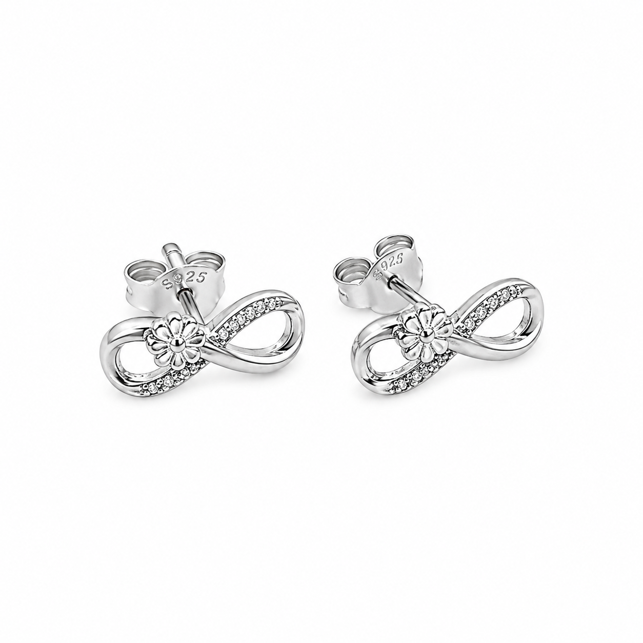 Infinity Blossom Necklace & Stud Earring Set