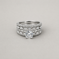 Pear Solitaire Ring Set Bridal