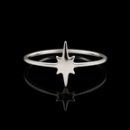 Minimalist Polished North Star Ring