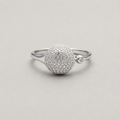 Sterling Silver Exquisite Pavé Ball Ring