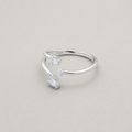 Open Ring with Pear Cut Crystals
