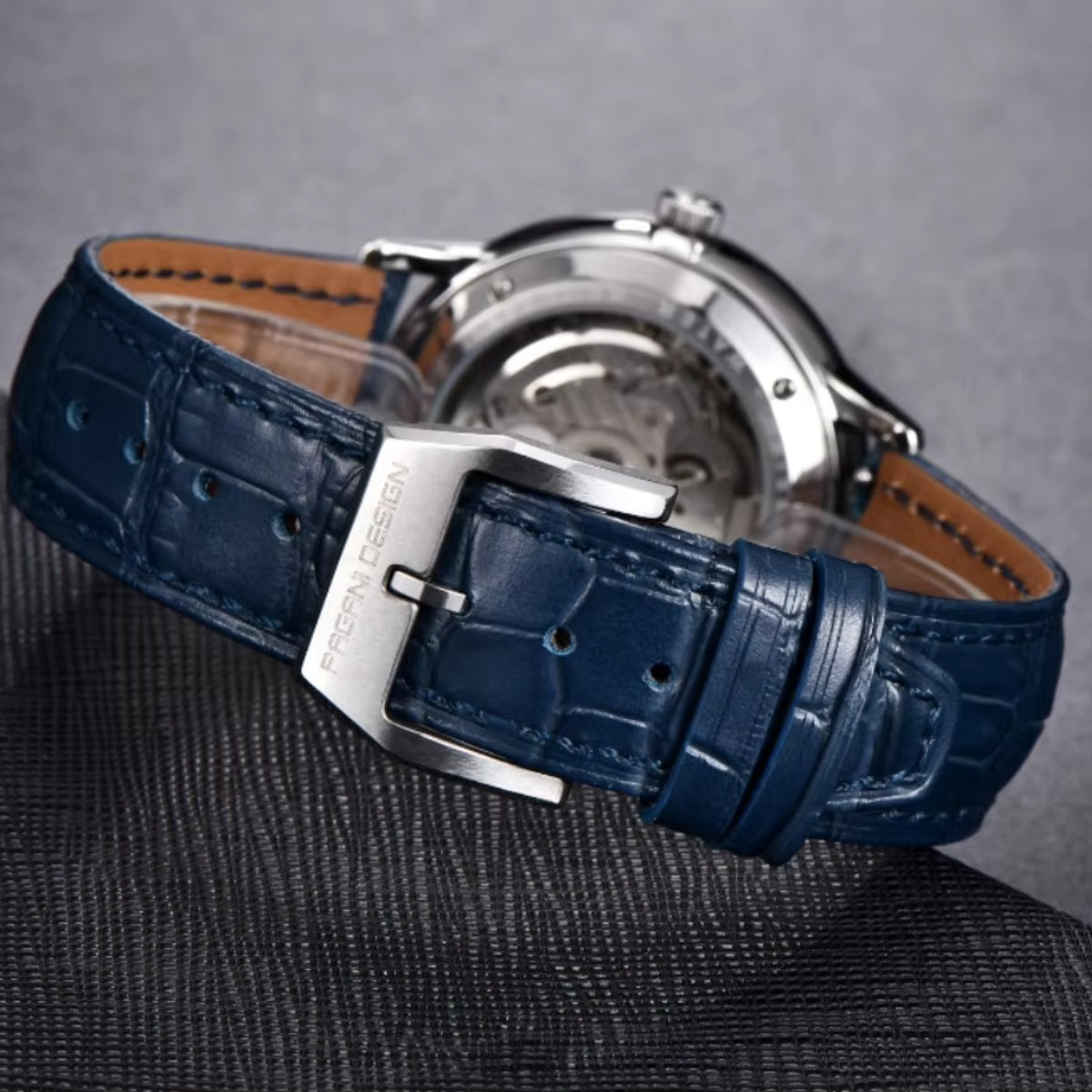 Pagani Design 1759 Men’s Automatic Pilot Watch Leather Strap – Seiko NH35 Movement, Sapphire Glass & 100M Waterproof Blue Dial