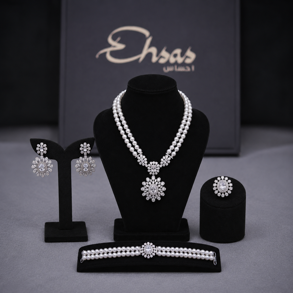 Double-Strand Pearl Jewelry Set
