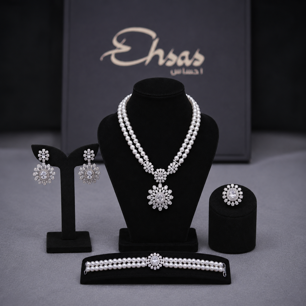 Double-Strand Pearl Jewelry Set
