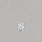 Radiant S925 Silver Cylinder Necklace