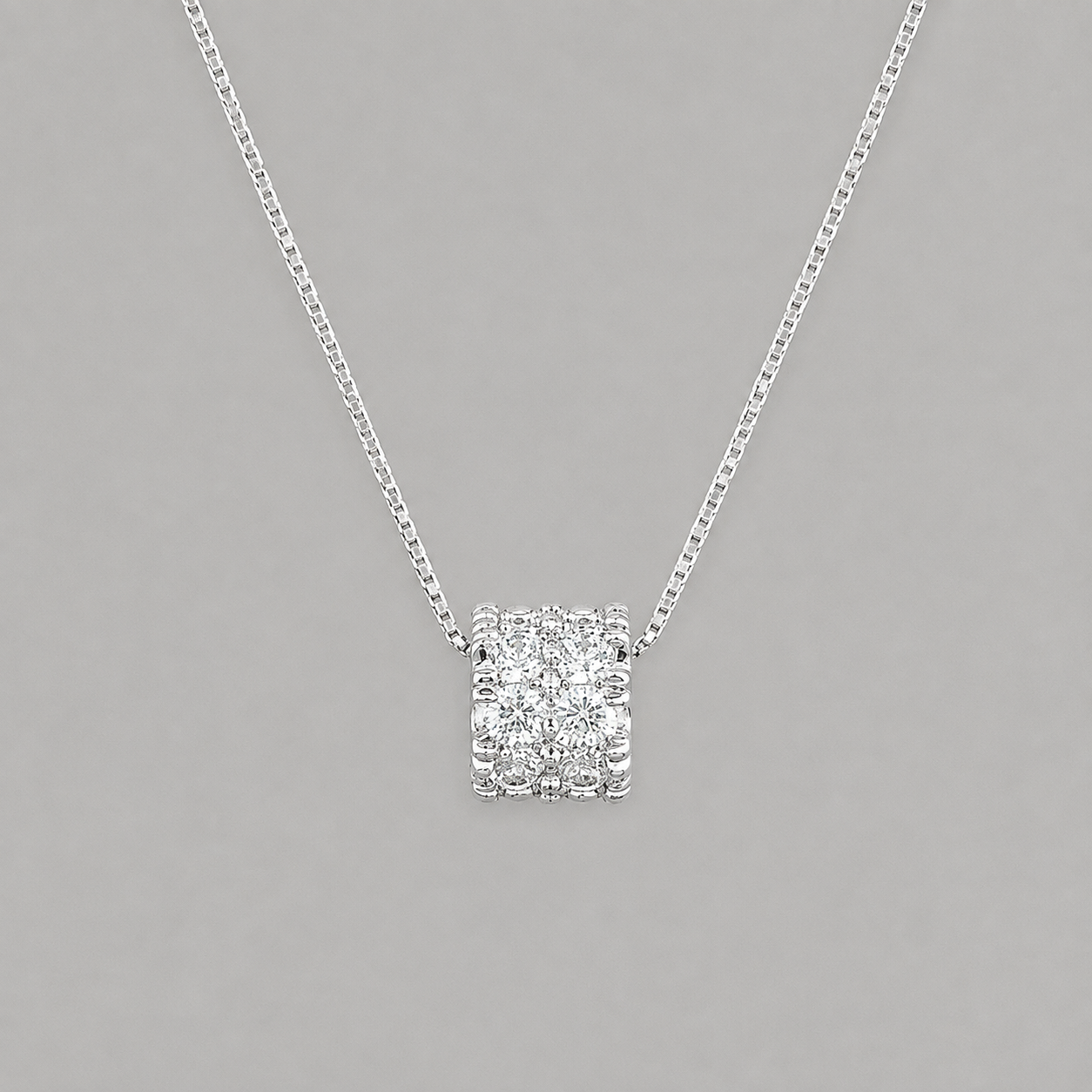 Radiant S925 Silver Cylinder Necklace
